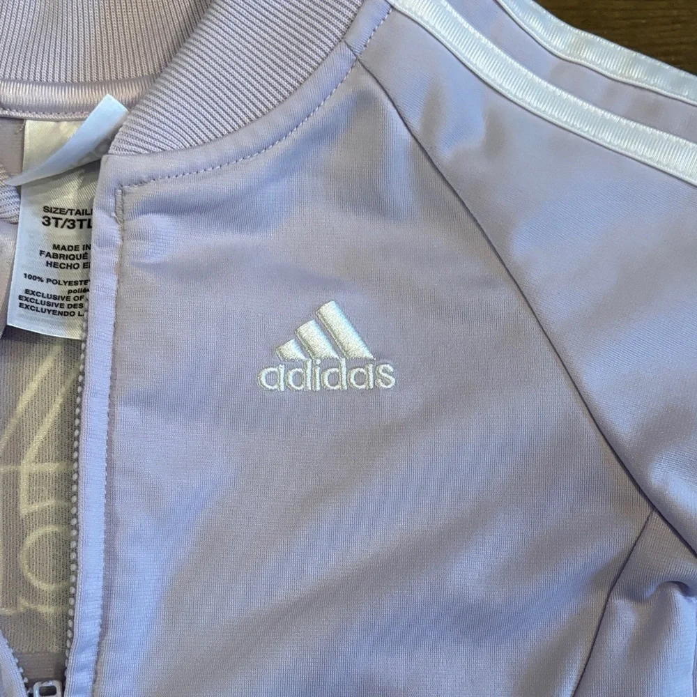 Little girls lavender Adidas Track Jacket - Picture 5 of 10